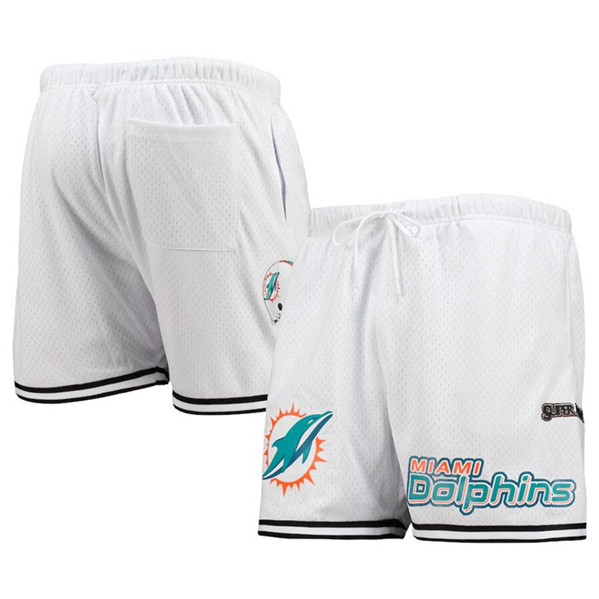 Men's Miami Dolphins White Shorts - Click Image to Close